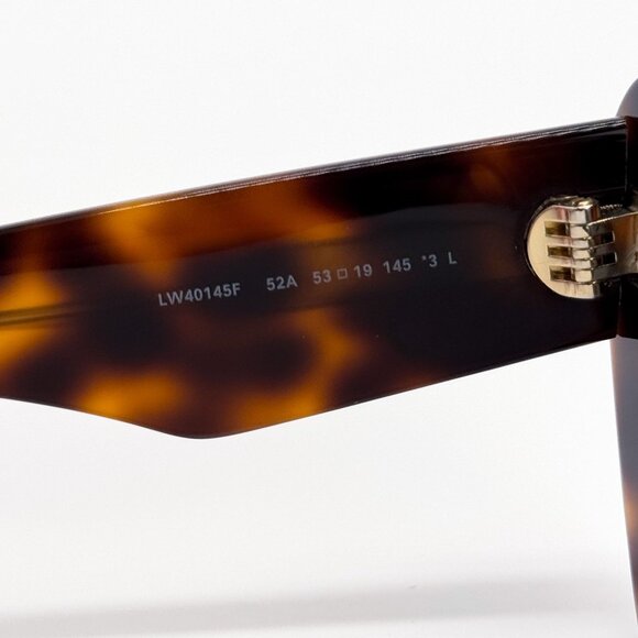NEW LW40145F 52A, LOEWE CAT EYE HAVANA BROWN SUNGLASSES LOEWE